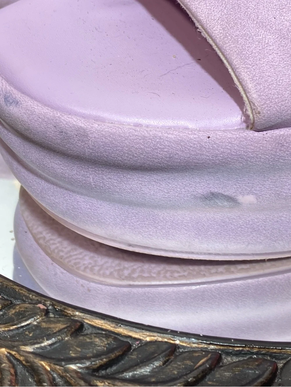 No Boundaries Lilac Platform Slide Sandals
